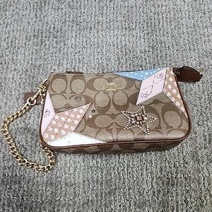 Coach Armband Signatur Stern Patchwork Braun Gold Akzent - Bild 1 von 11
