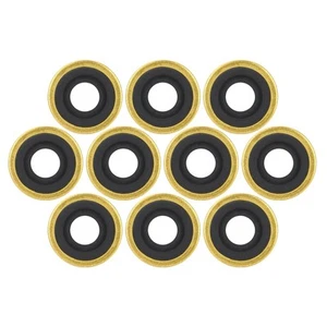10pk Oxygen Regulator Gasket Brass Yoke Washer O Ring Seals with Rubber - Picture 1 of 4