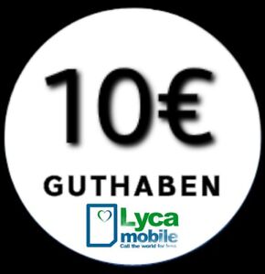Lyca 10,00€ Guthaben Code sofort erhalten. LYCAMOBILE. Beschreibung Bitte Lesen.