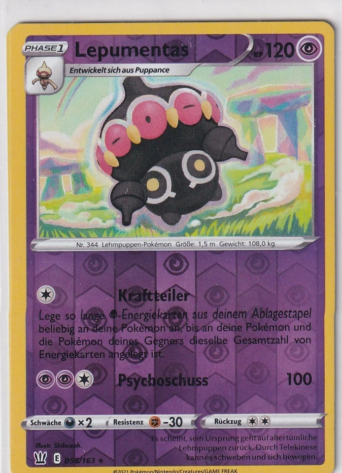 Pokemon Karte Kampfstile Nr. 58/163 Lepumentas Reverse Holo deutsch - Bild 1 von 1
