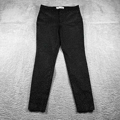 Pantalones Old Navy para mujer 4P Pixie tiro alto negro dorado alfiler puntos ajustados al tobillo Foto 1 de 4