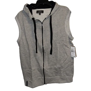 Company 81 Men's Hooded Zip Vest, Heather Grey, XL - Picture 1 of 5