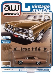 2022 AUTO WORLD 1:64 *PREMIUM 3B* SELLA BRONZO 1964 PONTIAC GRAND PRIX NUOVO CON SCATOLA - Foto 1 di 1