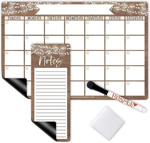 Rustic Large Magnetic Calendar for Fridge Dry Erase Board for Refrigerator -... - Picture 1 of 9