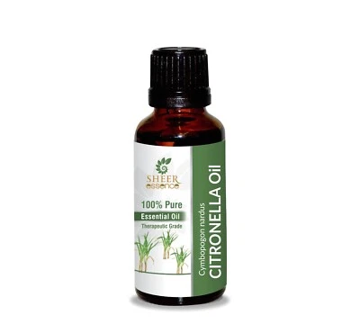 Citronella 100% Oil-(Cymbopogon nardus)-100% Pure Undiluted Uncut 5ML-100ML - Image 1 of 4
