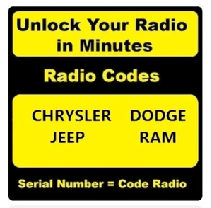 CHRYSLER ✅ JEEP✅ RAM✅ DODGE✅ CONTINENTAL✅ UCONNECT✅ RADIO UNLOCK CODE TVPQN✅ A2C - Picture 1 of 3