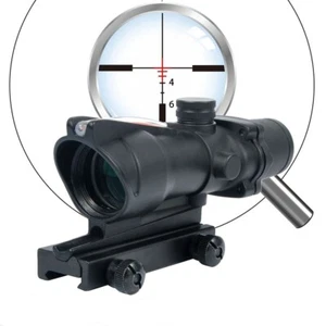 4x32 ACOG Optical Rifle Scope with True Fiber Red Illuminated Crosshair - Picture 1 of 7