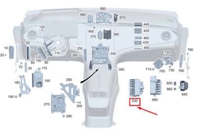 MERCEDES-BENZ EQS V297 Interior Fuse Box A2975407316 - Image 1 of 4