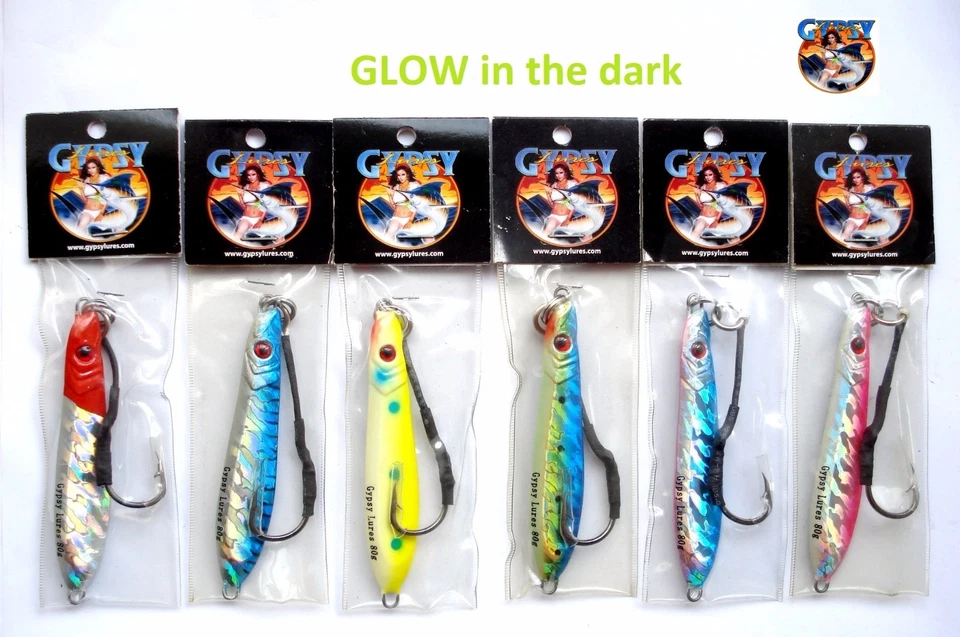 Gypsy Lures Rive Pêche à la Gambe 80g.Shore à Jigger, JIG, Eau de Mer Leurre, - Photo 1/1