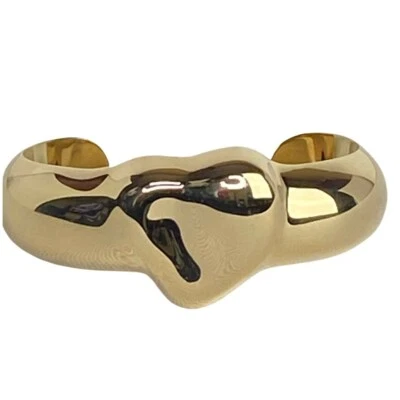 Tiffany Full Heart Cuff Bracelet 18k yellow gold Retail $10,000.00 - Image 1 of 4