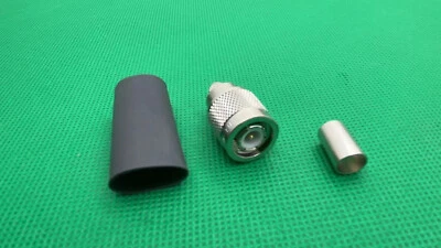 Times Microwave EZ-240-TM-X TNC Male Crimp Captivated Connector for LMR-240 - Image 1 of 4