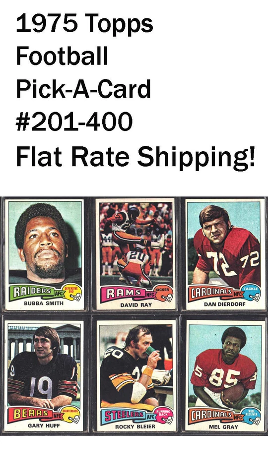 1975 Topps Football - Pick A Card #201-400 Flat Rate Shipping! - Image 1 of 1