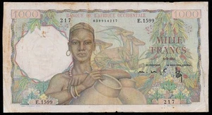 1000 francos franceses 1951 P-42 - Imagen 1 de 2