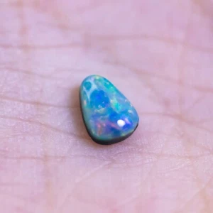 Pera naturale opale nero australiano 0,43 ct pietra preziosa sfusa creazione gioielli design - Foto 1 di 4