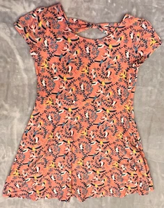 Epic Threads Girls XL Peach Knee-Length Dress – Bird Print Casual Outfit - Picture 1 of 6