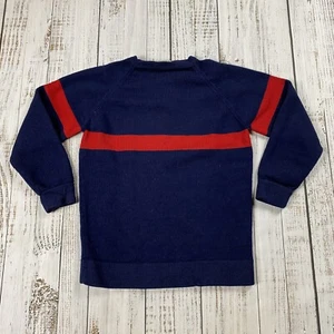 VTG MORIARTY SWEATER STOWE VT SKI SWEATER NAVY RED HEAVY KNIT 100% WOOL SZ S/M - Picture 1 of 5