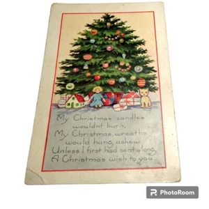 Antigua postal de árbol de Navidad hecha por Whitney Worcester Mass - Imagen 1 de 2