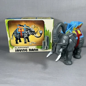 Vintage Plastic Elephant Savings Bank - British Crown Colony of Hong Kong - Picture 1 of 16
