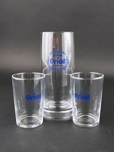 Juego de 3 vasos vintage de vidrio de cerveza Orion Japón Okinawa - Imagen 1 de 13