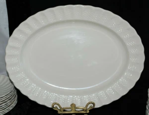 VINTAGE 1960 SPODE CHELSEA WICKER ENGLAND BASKETWAVE OVAL SERVING MEAT PLATTER - Picture 1 of 8