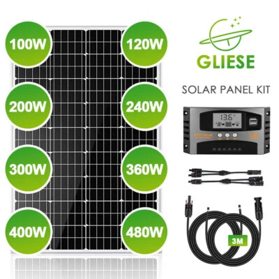 Gliese 100W 200W 300W 400W Solarpanel 12V Solarmodul Inselanlage Wohnmobil Boot - Bild 1 von 4