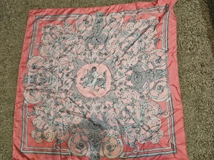 Bufanda de Seda HERMES "LES TUILERIES" Carre 90 por Joachim Metz Rosa Rara De Colección - Imagen 1 de 13