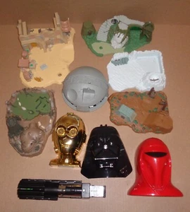 3️⃣1990's Star Wars Micro Machines Transforming Playset Bases Heads INCOMPLETE🔴 - Picture 1 of 12