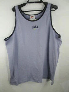 VTG Nike Tank Top Womens XL Blue Embroidered Swoosh Gym Workout USA Made NWT - Picture 1 of 5