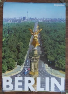 PÓSTER de Berlín 1980 original vintage 33 por 23,5 columna de victoria estatua de oro rara - Imagen 1 de 2