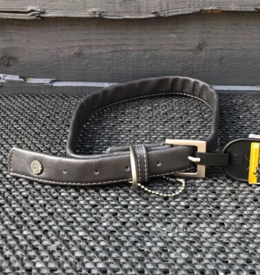 "Nuevo cuello mediano de cuero gris PetFace (cuello de 16""-20"")" Foto 1 de 3