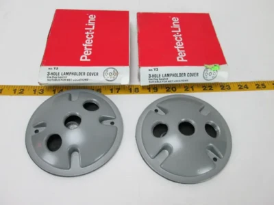 Lot of 2 Perfect-Line 3-Hole Lampholder Cover Suitable for Wet Locations - Image 1 of 4