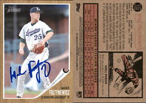 Mike Foltynewicz Signed 2011 Topps Heritage ML #113 Card Lexington Legends