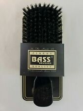 Bass Hair & Beard Brush for Men - Club 153 Style: 100% Wild Boar Bristles -Black