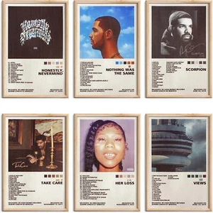 QTH Poster Set of 6 Album Cover Posters 8 by 12 inch Music Posters for Room Aest - Picture 1 of 4