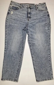 NWT! Sonoma Women's Distressed Straight Leg High Rise Vintage Style Jeans Sz 18 - Picture 1 of 11