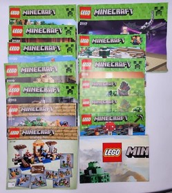 LEGO Minecraft Lot of 22 Instruction Manuals