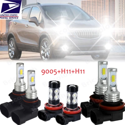 Kit combinado de faros LED 6000K para Buick Encore 2013-2018 + luces antiniebla Foto 1 de 4