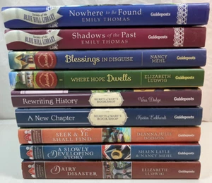 9 Mixed Guideposts Novel Book Lot Amish Lancaster County Blue Hill Library Marys - Picture 1 of 8