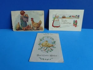 3 ANTIQUE EASTER POSTCARDS- 2 FROM SERIES - Picture 1 of 12