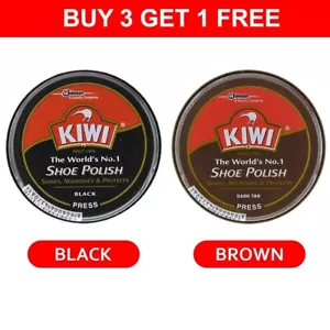 KIWI ESMALTE DE ZAPATOS 36g Negro y Marrón Renueva y Protege Pulidor de Zapatos Resistente al Agua - Imagen 1 de 4