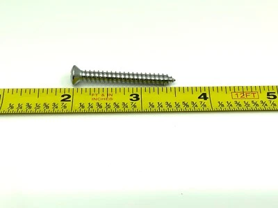 #10 w/ #8 x 1-1/2 phillips oval head chrome interior trim screws 15 pcs d - Image 1 of 3