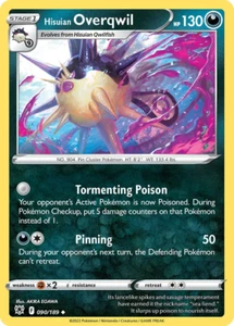Carta Pokémon Hisuian Overqwil 90/189 Resplandor Astral Poco Común - Casi Nueva - Imagen 1 de 2