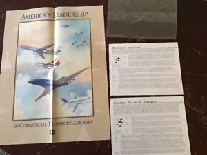 Vintage NASA Aeronautics Packet Of 3 Info Posters - Picture 1 of 4