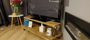 TV Stand/TV Unit/Solid Rustic Handmade TV stand/Entertainment Stand/TV Cabinet  - Picture 1 of 7
