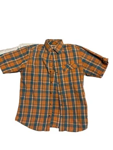 Ascend Snap Up Plaid Shirt Short Sleeve Outdoor Men's Size Small - Picture 1 of 4