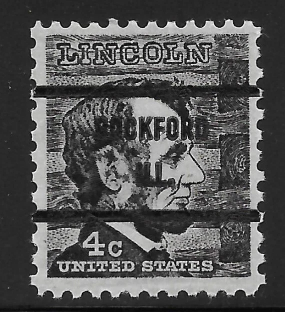 Scott #1282 Untagged Scarce MINT NEVER HINGED Single Precanceled "ROCKFORD ILL." - Image 1 of 1
