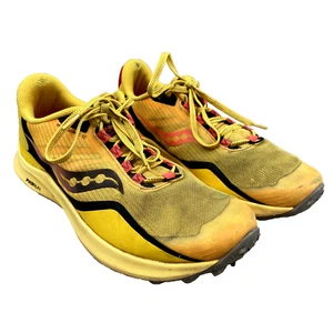 Saucony Peregrine 12 Sneakers 8.5 Women's Yellow Running Training Sportswear Gym - Picture 1 of 15