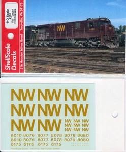 HO110 - Norfolk and Western NW Tuscan Red Diesel DECALS - ShellScale Decals - Picture 1 of 1