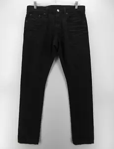 Jean Shop Jeans Men 32 Black Selvedge Jim Slim Straight Denim Dark Wash 32X33 - Picture 1 of 10
