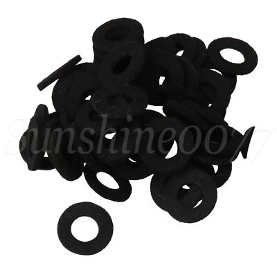 30 Piezas 18mm OD 10mm Válvula de Identificación Tapa Superior Fieltro Arandela para Llaves de Trompeta Negro